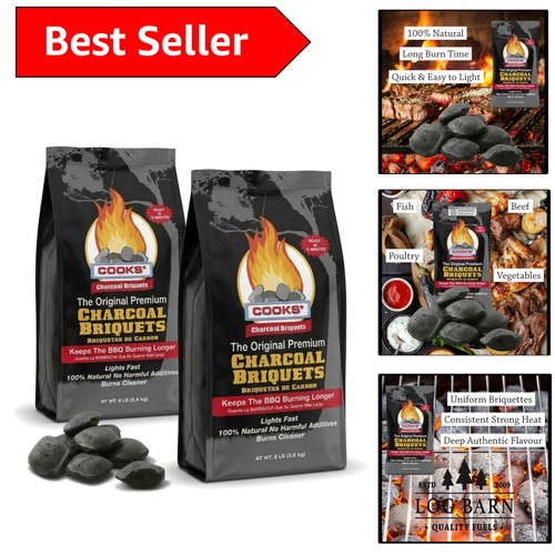 Log barn charcoal briquettes - log,