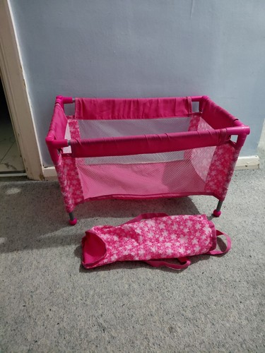 Dolls travel cot with - with, matching