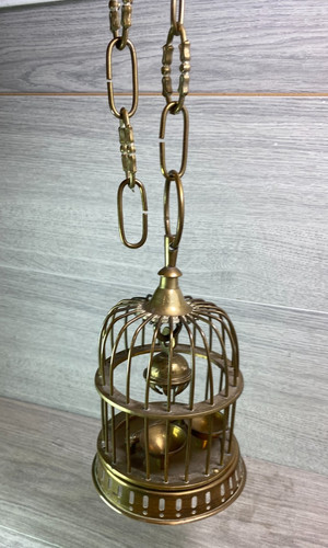 Vintage solid brass hanging - vintage,