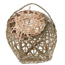  Woven Chicken Cage: Small Chicken Travel Cage Handmade Bamboo Poultry Enclosure
