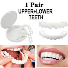 Snap On False Teeth Upper +