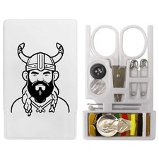 'Viking Man In Horned Helmet' Mini Travel Sewing Kit (SE00029940)