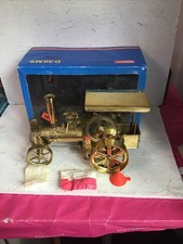 Wilesco D36MS live steam Traction Engine - Solid brass, boxed and c.1980's
