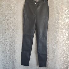 Samantha Faiers Womens Faux Leather Trousers Skinny Leg Pockets Zip Ankle Size 8