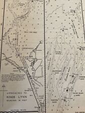 VINTAGE SEA CHART / NAUTICAL MAP 1971 - Approaches To KING’s LYNN  - To Frame?