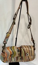 Vintage Paul Smith Leather Multicolor Swirl Shoulder Hand Bag Purse Italy # 6986