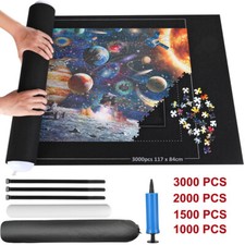 Jigsaw Puzzle Mat Roll Up 3000 2000 Pieces Puzzle Saver Black Non-Slip Felt Pad