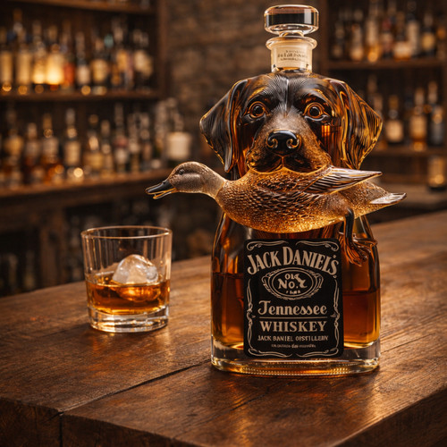 Hunting dog whiskey decanter - hunting,