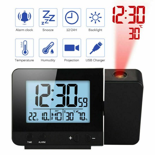 Rotate alarm clock projector - clock,