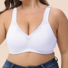 UK Plus Size Bra Cotton Rich