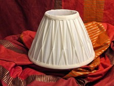 Pleated lampshade cream ivory 10"