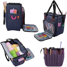UK Portable Yarn Storage Bag Knitting Tote Bag Crochet Hooks Organizer Case Bag