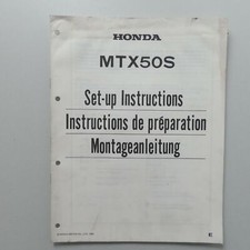 Honda MTX 50 S Montageanleitung Handbuch Set up instructions 1984 A4260