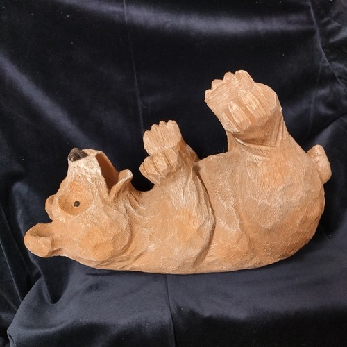 Brown bear wine bottle holder