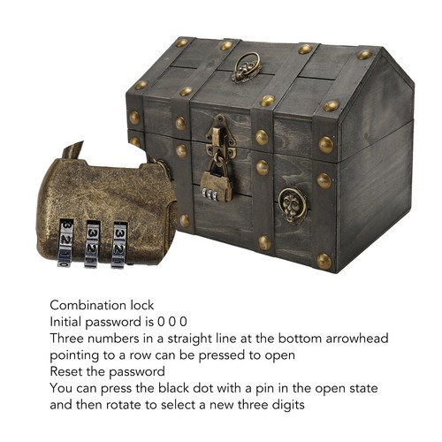 Wooden treasure chest boxes - wooden,