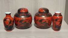 Set Of 4 Small Chinese Vases