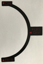 HONDA RC30 VFR750R FUEL TAP FUEL COCK CAUTION WARNING LABEL DECAL 2