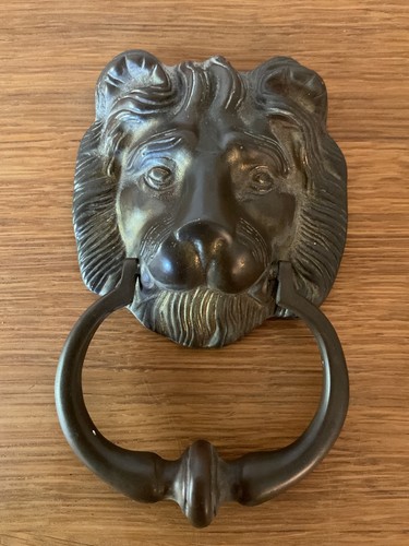 Lions head solid brass door