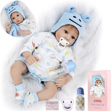 22" Real Life Like Reborn Baby Dolls Vinyl Silicone Boy Realistic Newborn Gift