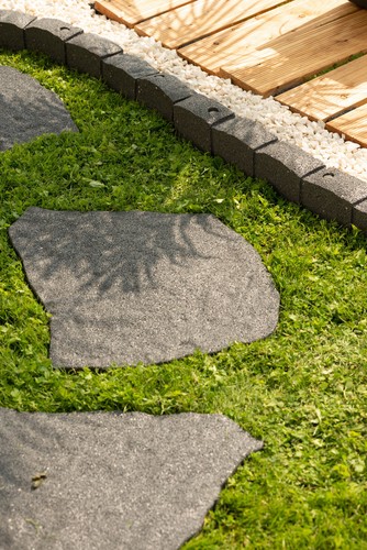Garden stepping stone - stone, natural