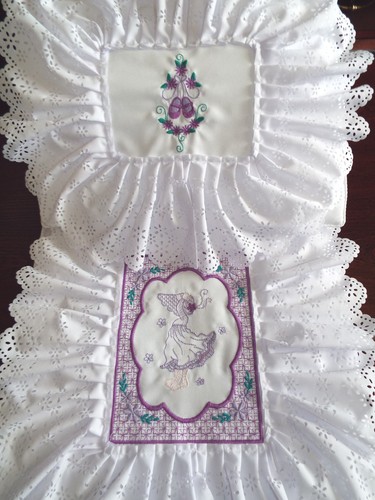 Purple dolls embroidered - purple-, dolls,embroidered
