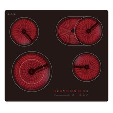 electriQ 60cm Ceramic Hob with Extended Zone - Black eiQC60TOUCHEX