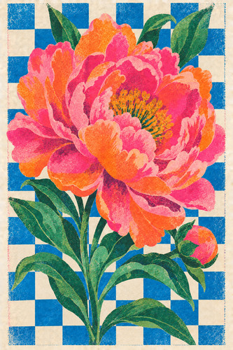 Electric peony risograph - 19.,