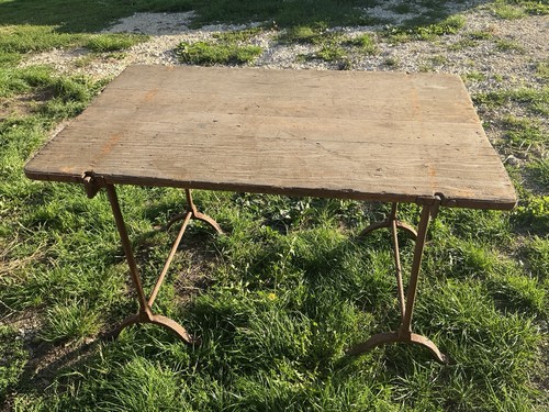 Vintage trestle table - vintage, 48in