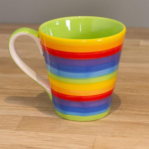 Large hand painted - , rainbow