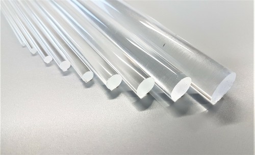 Plastics rods round clear - rods,
