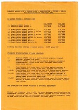 Murvi Motor Caravans Prices &