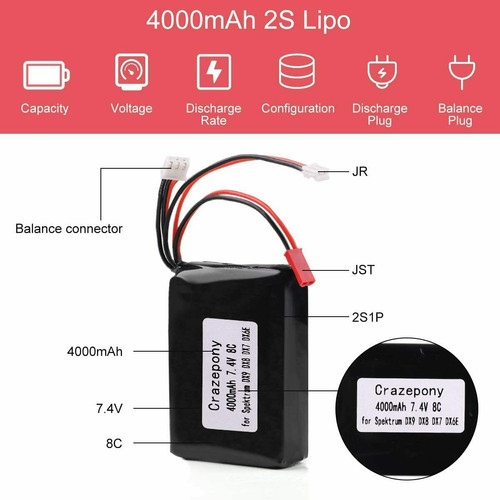 Crazepony 4000mah 4v tx - crazepony,