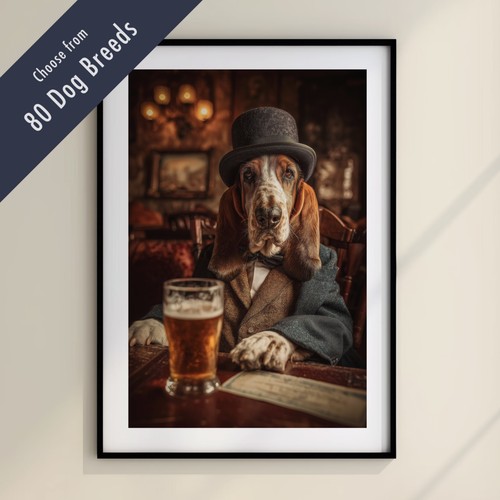 Funny dog drinking beer the - funny,