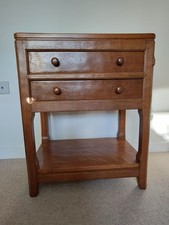 Mouseman Robert Thompson Apprentice Rabbitman Side Occasional Hall Drawer Table