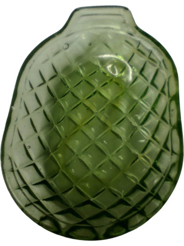 Vintage green glass butter - green,