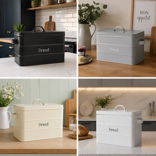 Kitchen bread bin - bin, metal