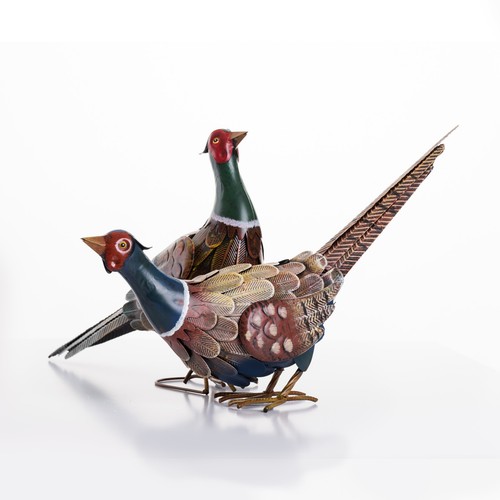 Pair metal pheasants - of,