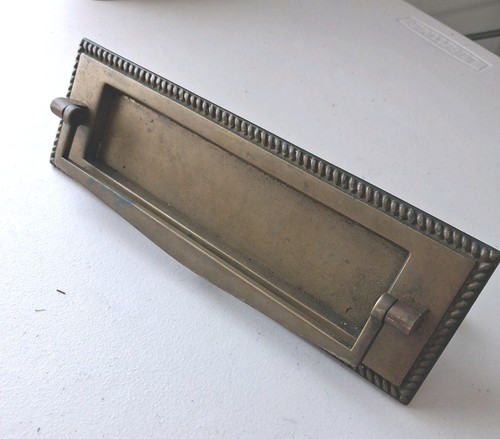Vintage solid brass - solid, letterbox