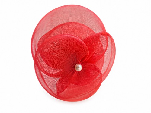 Floral coral facinator hat - floral,