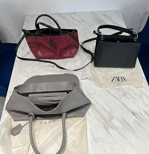 Zara faux leather shoulder - zara,