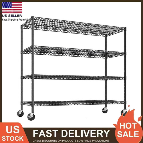 Wire shelving unit with wheels - with,