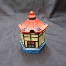 Vintage Marutomo Ware Japan Pagoda Lidded Pot / Sugar Bowl