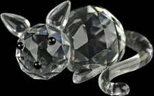 NEW CRYSTAL CAT FIGURINE DIAMOND DECORATION GEM CUTE ANIMAL ORNAMENT XMAS GIFT