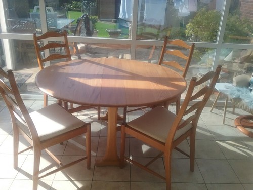 Ercol blonde oval drop leaf - ercol,