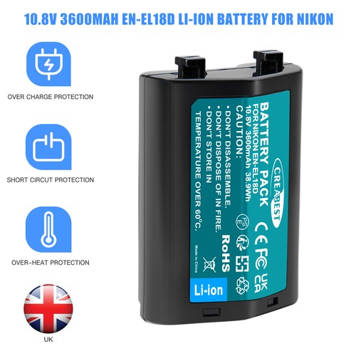 3600mah el18d el18a - 3600mah, en-el18d