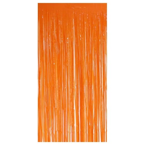 Orange plastic fringe - plastic,