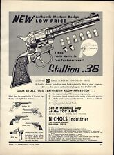1954 PAPER AD Nichols Toy Cap Gun Stallion .38 Silver Mustang Colt Pony Pistol 