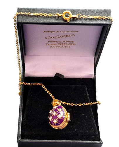 Faberge purple egg - purple, pendant