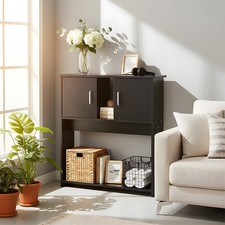 2 Tier Side End Table Cabinet