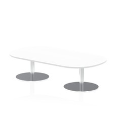 Dynamic Italia 1800Mm Poseur Boardroom Table White Top 475Mm High Leg ITL0174